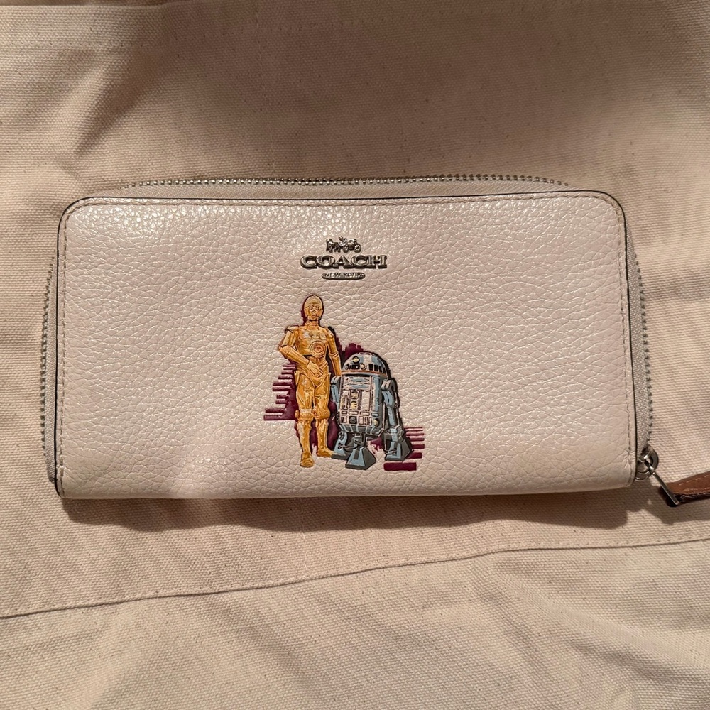 Coach White Wallet with Star Wars Design